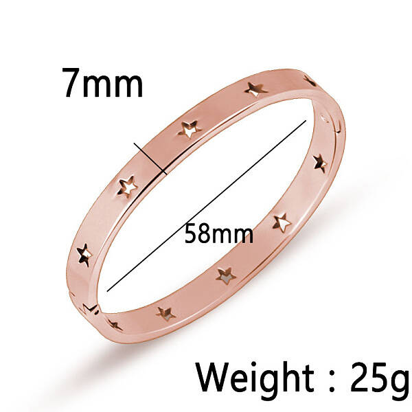 Hollow Star Stainless Steel Bangles