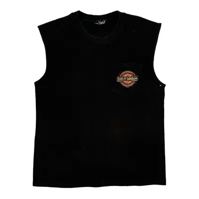 Shenandoah Harley Davidson Graphic Vest - Large Black Cotton