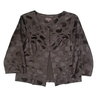PHASE EIGHT Womens Jacket Brown Silk Spotted UK 8