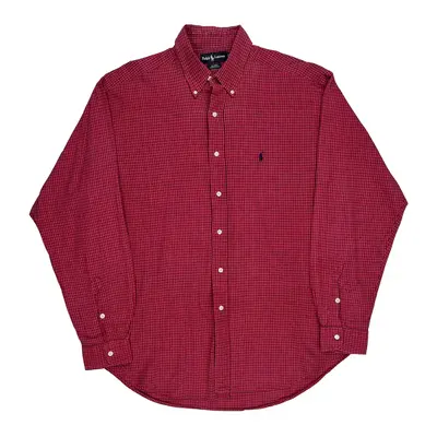 Ralph Lauren Checked Shirt - Large Red Cotton | Size: large