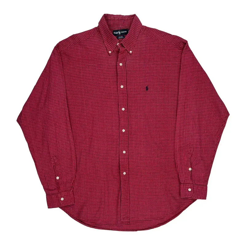 Ralph Lauren Checked Shirt - Large Red Cotton | Size: large