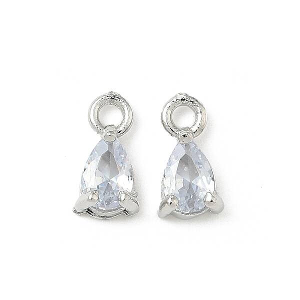 Brass Micro Pave Cubic Zirconia Pendants