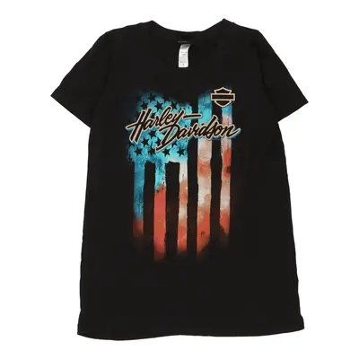 Rice Lake Harley Davidson T-Shirt - Small Black Cotton
