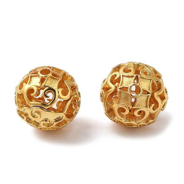 Rack Plating Hollow Brass Beads