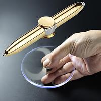 Metal Fidget Spinner Pen, LED Light Fidget Spinner Pen, Writing Pen, Stress Relief Anxiety Pen, Gift for Friends, Office Stat...
