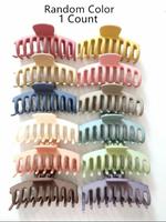 Random Solid Hair Claw, Casual Versatile Hair Accessories for Women, Minimalist Headwear Suitable for Thick Hair, Fashion Hai...
