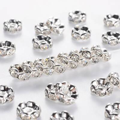 Brass Middle East Rhinestone Spacer Beads