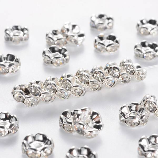 Brass Middle East Rhinestone Spacer Beads