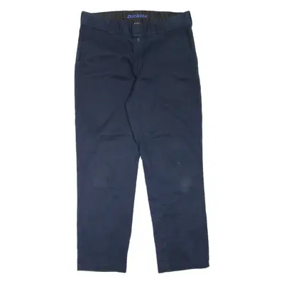 DICKIES Workwear Womens Trousers Blue Slim Tapered W32 L29