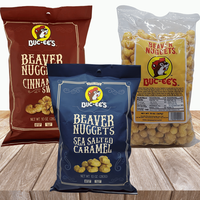 Buc-ee's Sweet, Crispy, Crunchy Beaver Nuggets- 3 Pack Flavored Trio Snack, Gourmet Snack Box Bundle Sea Salted Caramel, Cinn...