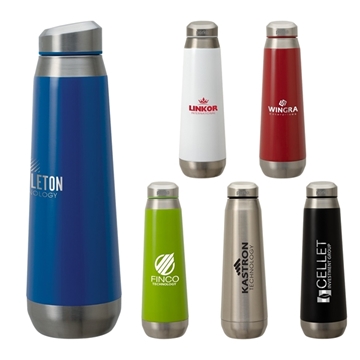 24 Promotional Perka Trevi 17 oz Double Wall Stainless Steel ...