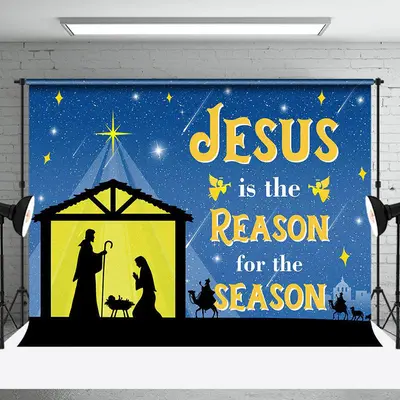 Jesus Is The Reason For The Season Christmas Backdrop