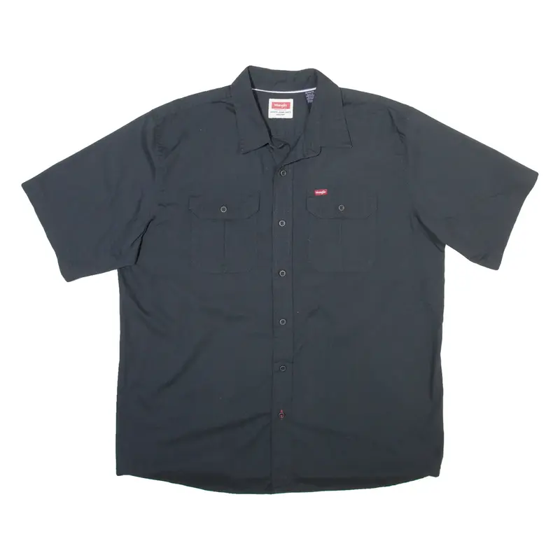 WRANGLER Mens Plain Shirt Black 2XL