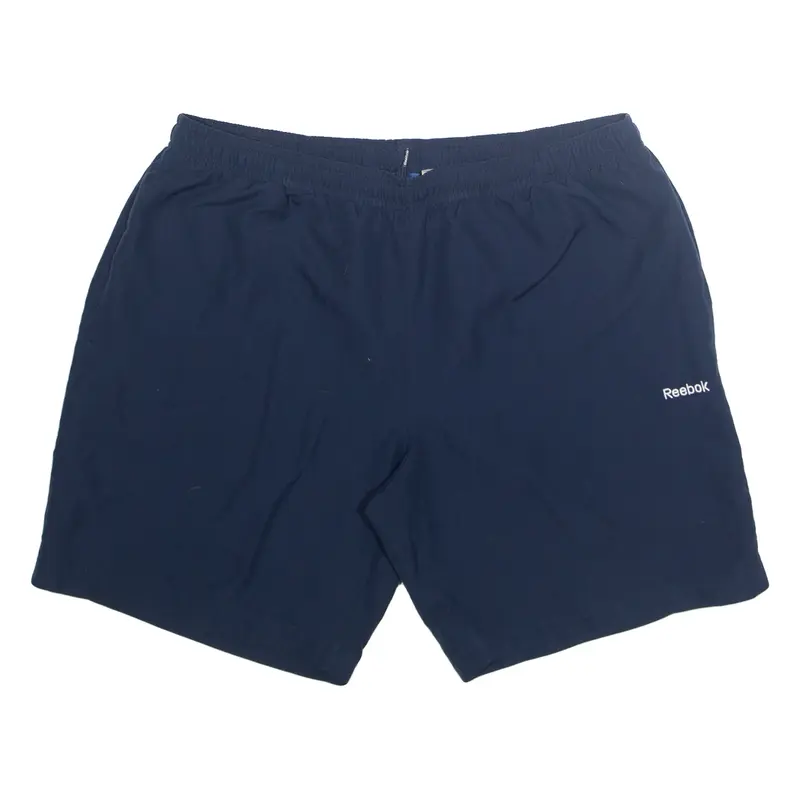 REEBOK Mesh Lined Mens Sports Shorts Blue L W34