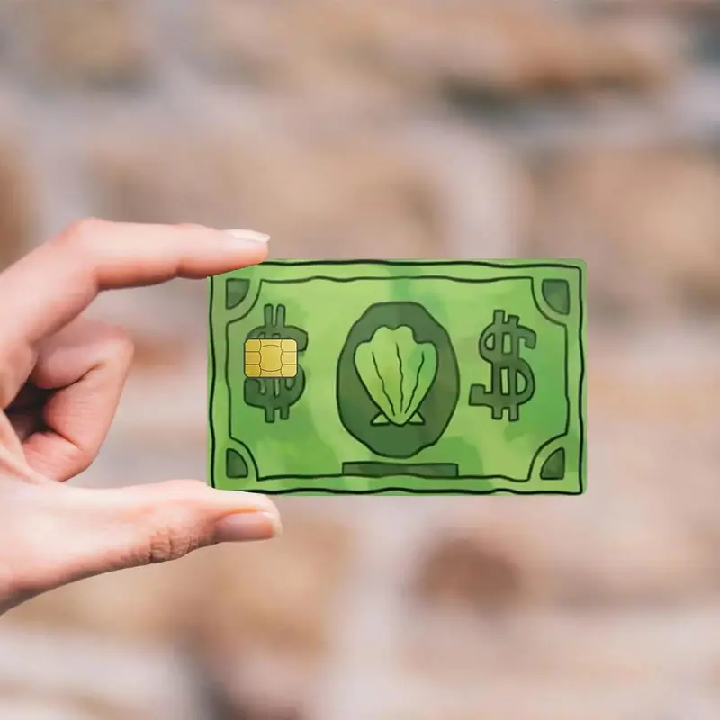 Credit Card Pattern Sticker, Waterproof Anti-Slip Self-Adhesive, Durable Scratch Resistant, Easy Apply Remove, Card Accessori...