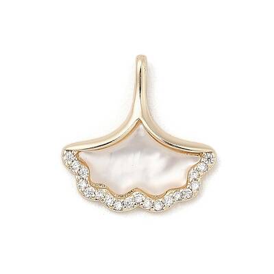 Brass Micro Pave Clear Cubic Zirconia Pendants