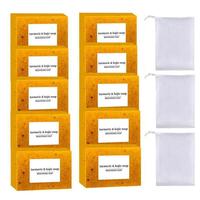 Turmeric Soap Bar Set, Turmeric Soap & Soap Saver Bag, Body Wash & Soap for Women & Men Daily Skin Care, Cleanser, Kojic Acid...