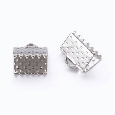 Iron Ribbon Crimp Ends