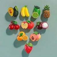 Fruit Shaped Fridge Magnet, 10pcs/set Cute Cartoon Fruit Design Magnet, Magnetic Decoration for Home Kitchen Office, Home Dec...