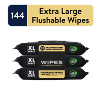 Extra Large Soft Wet Wipes with Butter - 144 Count - Ideal for Cleaning and Hygiene