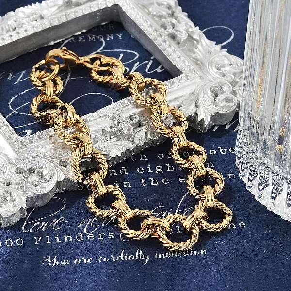 304 Stainless Steel Rolo Chain Bracelets for Women Men