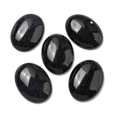 Synthetic Blue Goldstone Cabochons