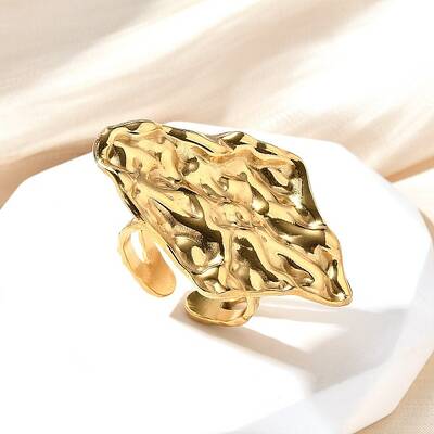 304 Stainless Steel Open Cuff Ring for Women