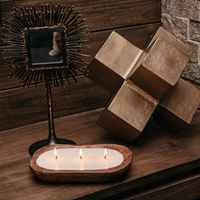 3-Wick Wood Dough Bowl Natural Candle by TLC Candle Co.  - Perfect for Home Decoration and Gifts favorite beautiful holiday h...