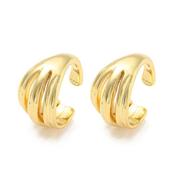 Rack Plating Brass Cuff Earrings