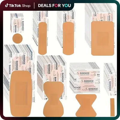 80/160-Piece All-in-One PE Bandages: Waterproof, Breathable with Cushioned Pads 80-Pack PE Adhesive Bandages: Waterproof, Bre...