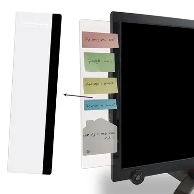 Monitor Memo Board, 2 Counts/set Computer Screen Side Memo Board, Desk Organizer for Home Office, Office Accessories, Desk Ac...