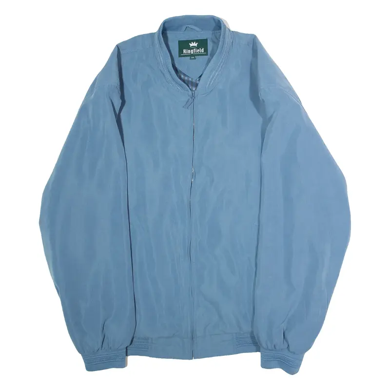 KINGFIELD Mens Bomber Jacket Blue 90s XL