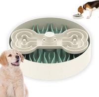 Puzzle Feeder Dog Slow Feeder Bowl - 15 Times Slower, 3 Parts, Silicon Mat, Dishwasher Safe, Spinning Bone Plate, Pet Toy, Mu...