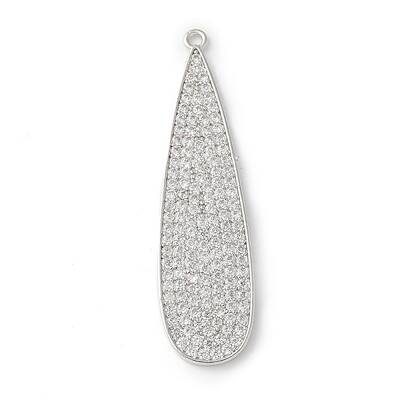 Brass Micro Pave Cubic Zirconia Pendants