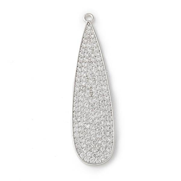 Brass Micro Pave Cubic Zirconia Pendants