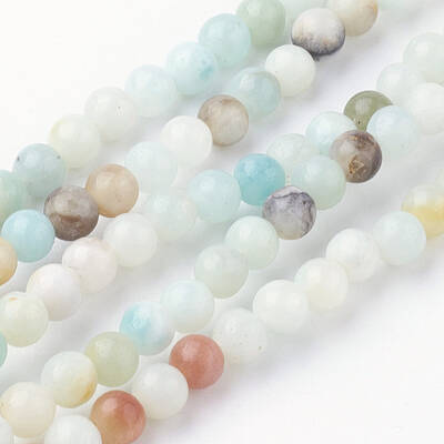 Natural Flower Amazonite Bead Strands