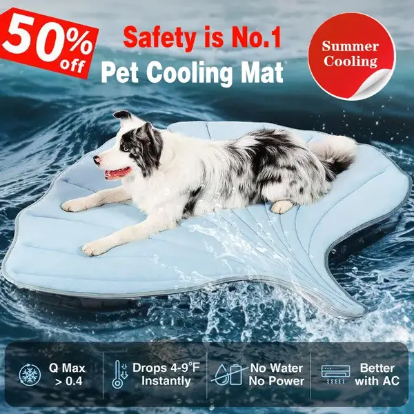 Vagascape cooling pet Mat, Eco-friendly Cooling Pad for Large Dog, Pet Cooling Mats for Dog bed and Cat house, Use in Crate, ...