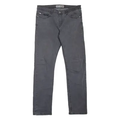 DRIVER Mens Jeans Grey Regular Straight W36 L34