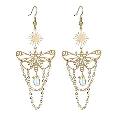 201 Stainless Steel Butterfly Dangle Earrings