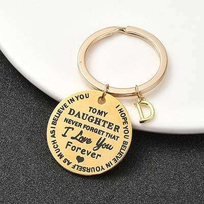 Valentine's Day Brass & 201 Stainless Steel Keychain