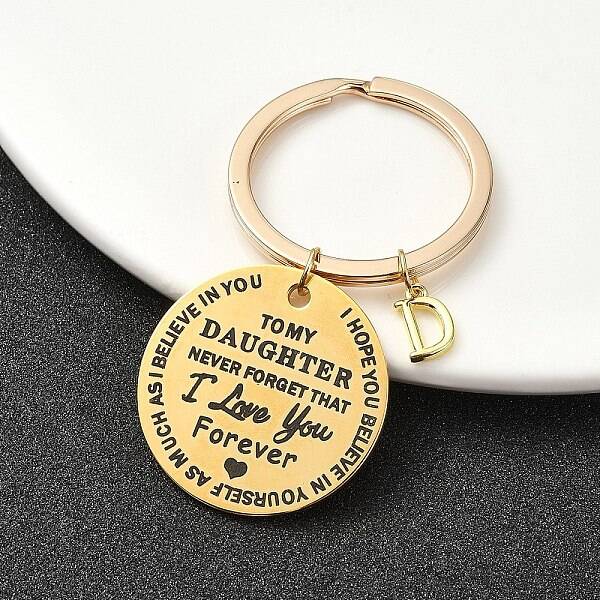 Valentine's Day Brass & 201 Stainless Steel Keychain