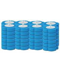 Blue Disposable Toilet Brush Head, 24pcs/72pcs 360 Degree No Dead Ends Cleaning Toilet Brush Head, Household Bathroom Cleanin...