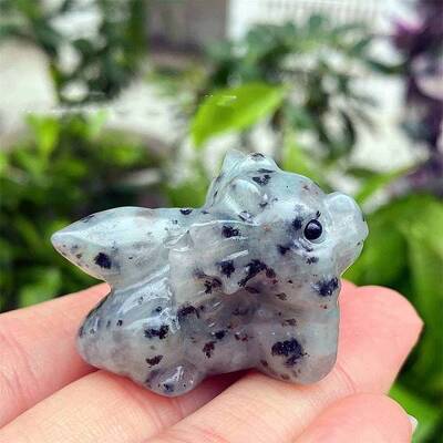 Natural Jade Carved Figurines Statues for Home Desktop Decoration