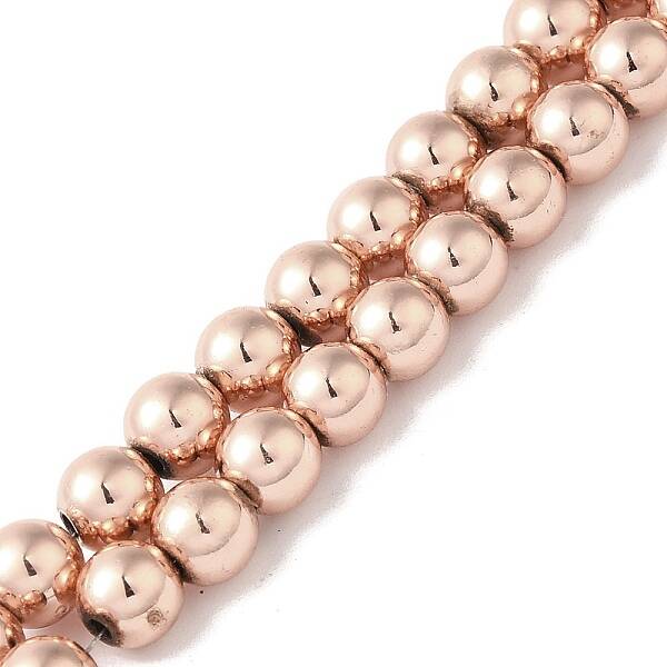 Electroplated Synthetic Magnetic Hematite Beads Strands