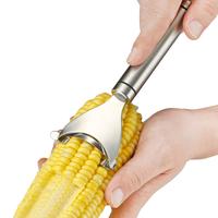 2pcs Stainless Steel Corn Peeler, Corn Cob Stripper Tool, Corn Thresher from the Cob, Kitchen Gadget Removes Corn Kernels Fro...
