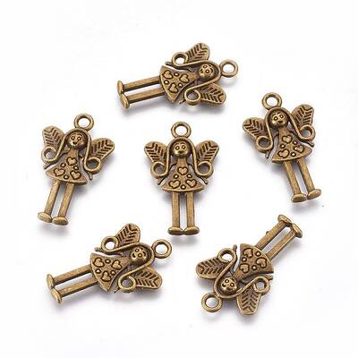 Tibetan Style Alloy Fairy Pendants