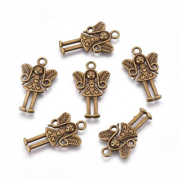 Tibetan Style Alloy Fairy Pendants