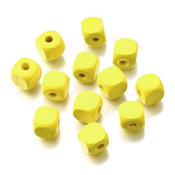 Spray Painted Wooden Beads