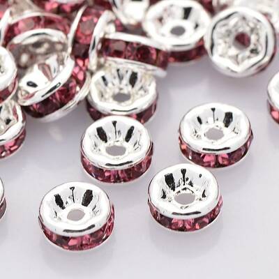 Brass Grade A Rhinestone Spacer Beads
