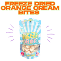 {SUMMER EXCLUSIVE} Freeze Dried ORANGE CREAMSICLE ICE CREAM BITES - Crunchy - Snack - Resealable